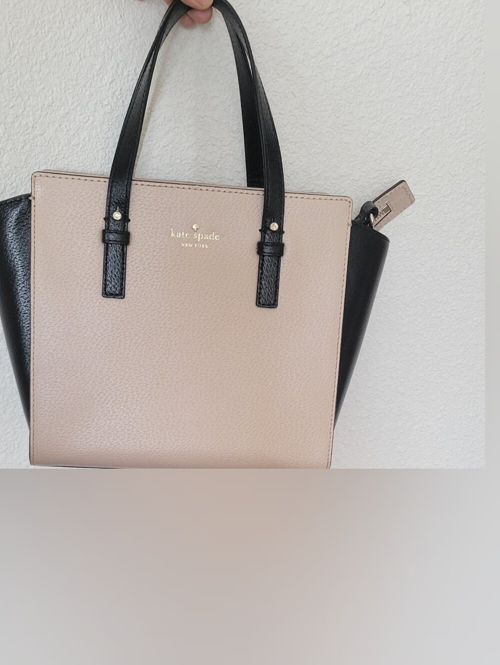 kate spade Two-Tone Pink and Black Leather Satchel